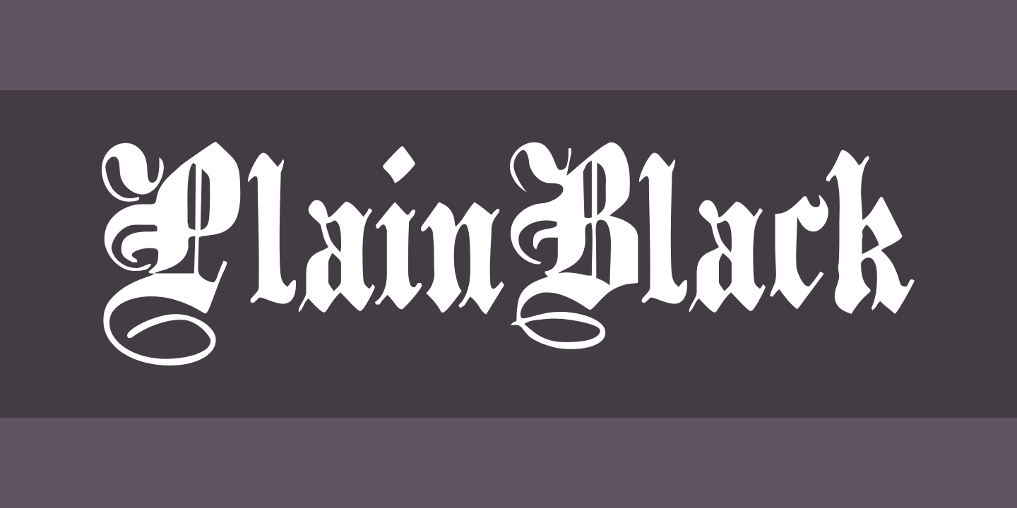 Пример шрифта PlainBlack Normal